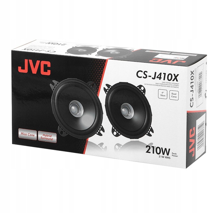 JVC CS-J410X | Głośniki 10cm 210W Dual-Cone | Samochodowe 100mm 90dB