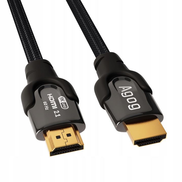 Kabel PRZEWÓD HDMI 2.1 MIEDŹ 8K 60HZ 4K 120Hz 48Gbps MOCNY UHS PRO do TV 2m