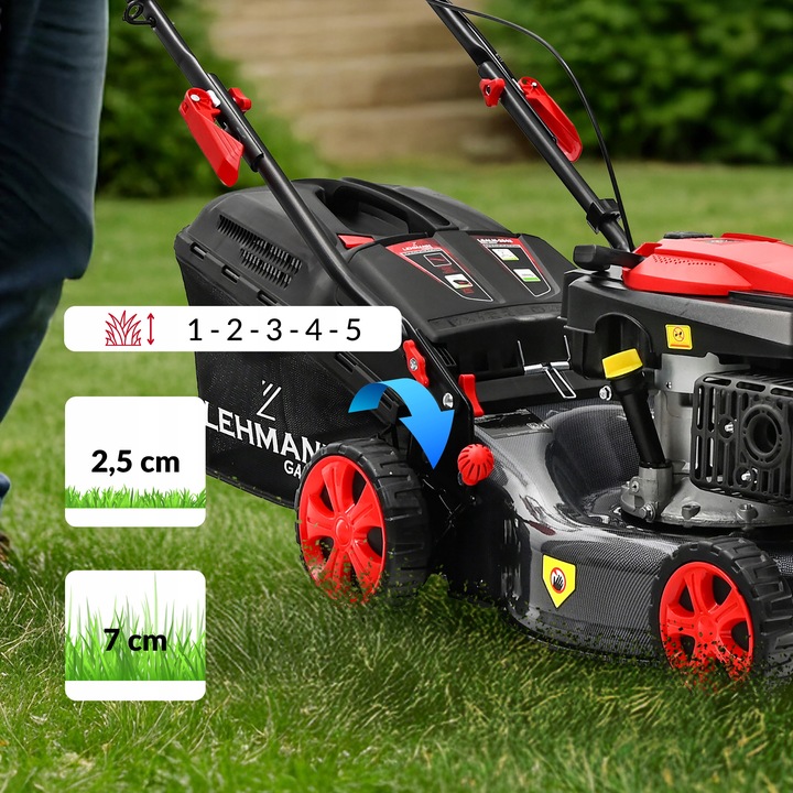 KOSIARKA SPALINOWA LEHMANN 44CM NAPĘD POTĘŻNA SILNIK 146CC MULCZOWANIE