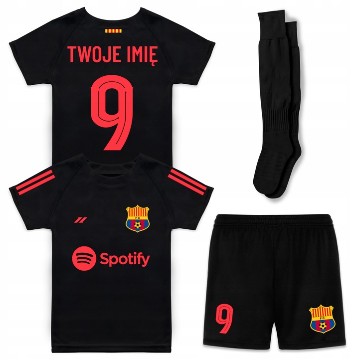 Strój Piłkarski Barcelona Dla Dzieci z Własnym Nadrukiem