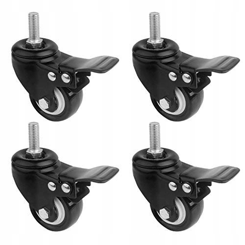 ZESTAW JEZDNY KÓŁKA OBROTOWE 50mm KOŁA MEBLOWE ŚRUBA M8 4szt Z