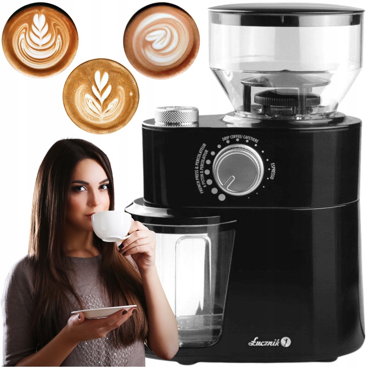 ELEKTRYCZNY MŁYNEK ŻARNOWY DO MIELENIA KAWY ORZECHÓW ZIAREN AUTOMAT