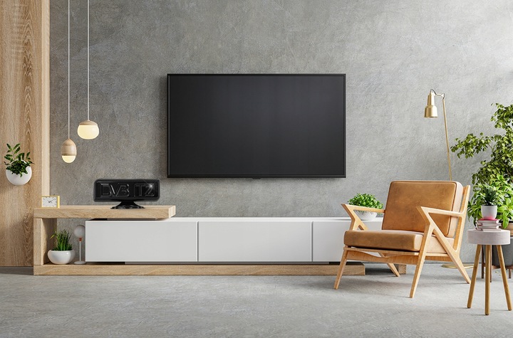 NAJMOCNIEJSZA ANTENA DVB-T2 POKOJOWA ALPHA +45db MUX8 FILTR LTE