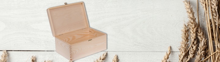 SKRZYNKA DREWNIANA PUDEŁKO Kufer Pojemnik 30x20 ORGANIZER DO DOMU DECOUPAGE