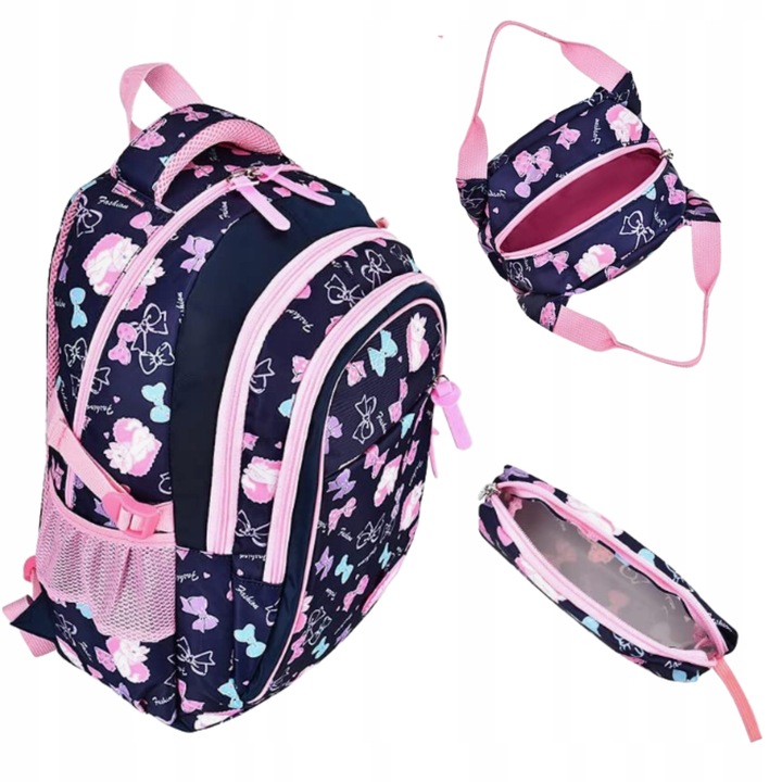 PLECAK SZKOLNY TOREBKA PIÓRNIK ZESTAW MŁODZIEŻOWY POJEMNY kl. 4-6