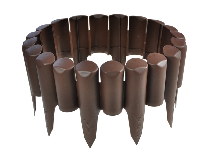 PALISADA OGRODOWA - UV- WYSOKA Wytrzymała Płotek Ogrodowy Obrzeże - Brązowa