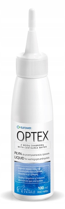 OPTEX płyn 100ML DO przemywania OCZU PIES/KOT