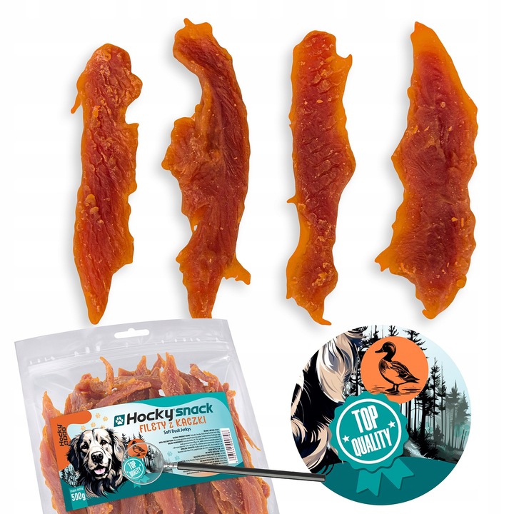 PRZYSMAK DLA PSA BEZZBOŻOWY MIĘKKI FILET Z PIERSI KACZKI 94% HOCKY