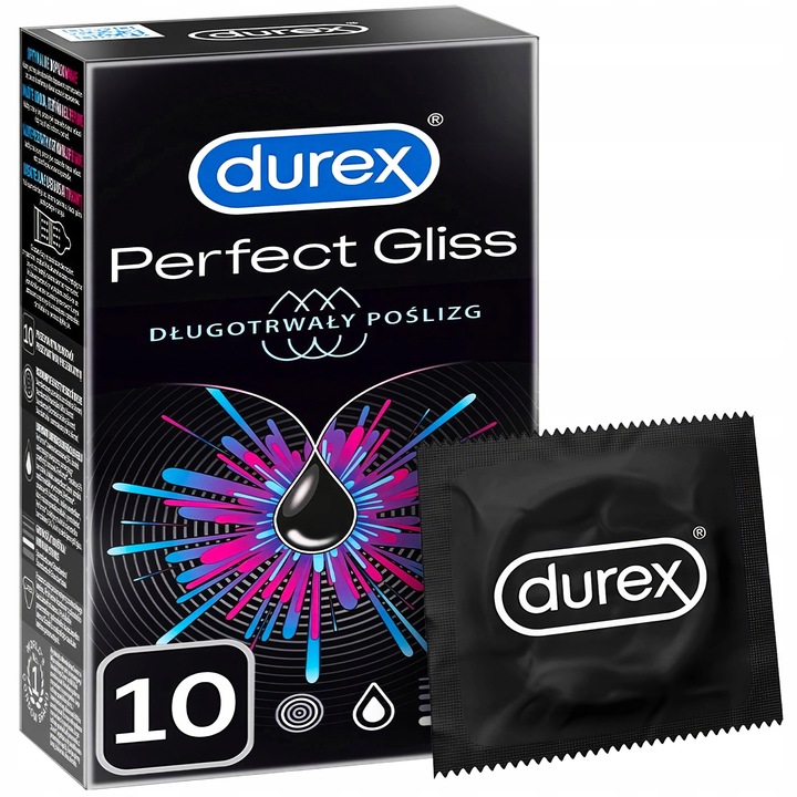 Durex Prezerwatywy Perfect Gliss 10 Szt Dodatkowo Nawilżane Anal I
