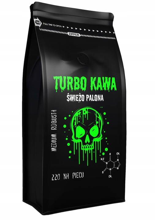 TURBO Kawa ziarnista Do ekspresu 1kg 100% Robusta 220 NA PIECU