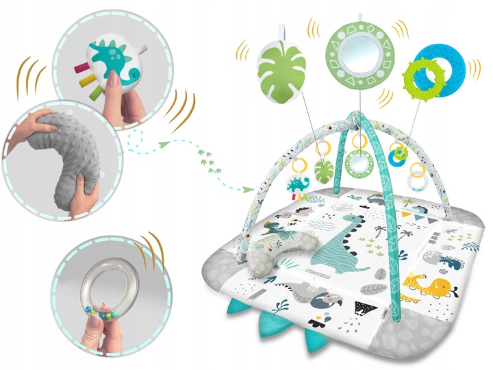MATA EDUKACYJNA RICOKIDS DLA NIEMOWLĄT DUŻA INTERAKTYWNA + GRATIS PODUSZKA