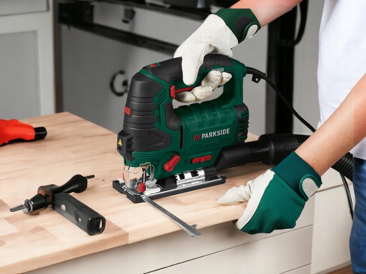 Parkside PSTD 800 C3 Wyrzynarka 800 W Laser Brzeszczoty ZESTAW