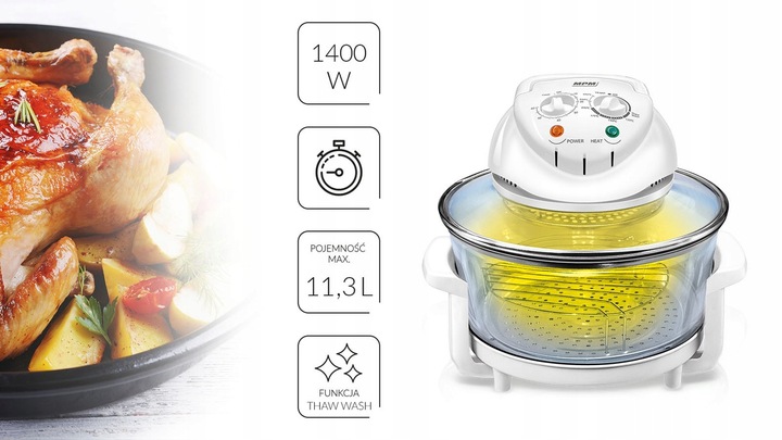 Kombiwar halogenowy MKO-02 gotuje rozmraża piecze smaży
