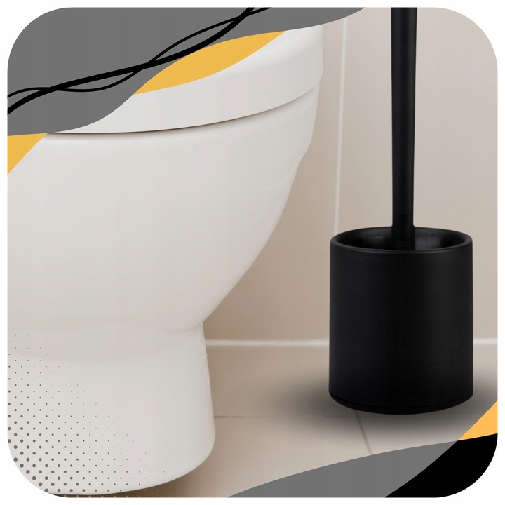 SZCZOTKA DO WC SILIKONOWA TOALETOWA DO ŁAZIENKI TOALETY CZARNA +