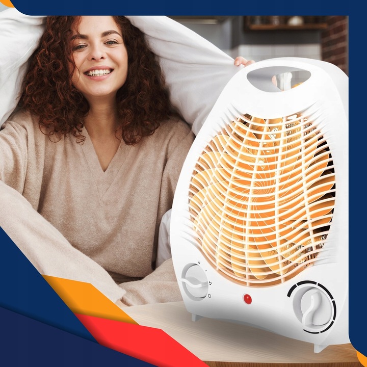 TERMOWENTYLATOR GRZEJNIK ELEKTRYCZNY FARELKA OGRZEWACZ Z TERMOSTATEM