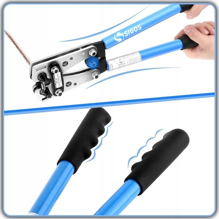 ZACISKARKA KABLI PRZEWODÓW PRASKA TULEJKI 6-50mm2 + 60 końcówek