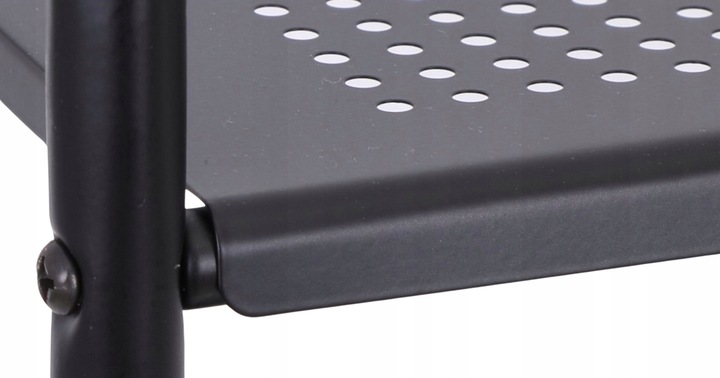 Regał łazienkowy metalowy czarny słupek szafka 3 półki do łazienki