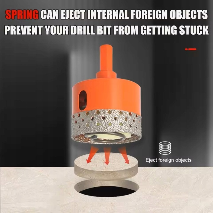 OTWORNICA DIAMENTOWA KORONKA DO GRESU M14 ZESTAW ⌀ 6,8,10,35,68 mm ADAPTER