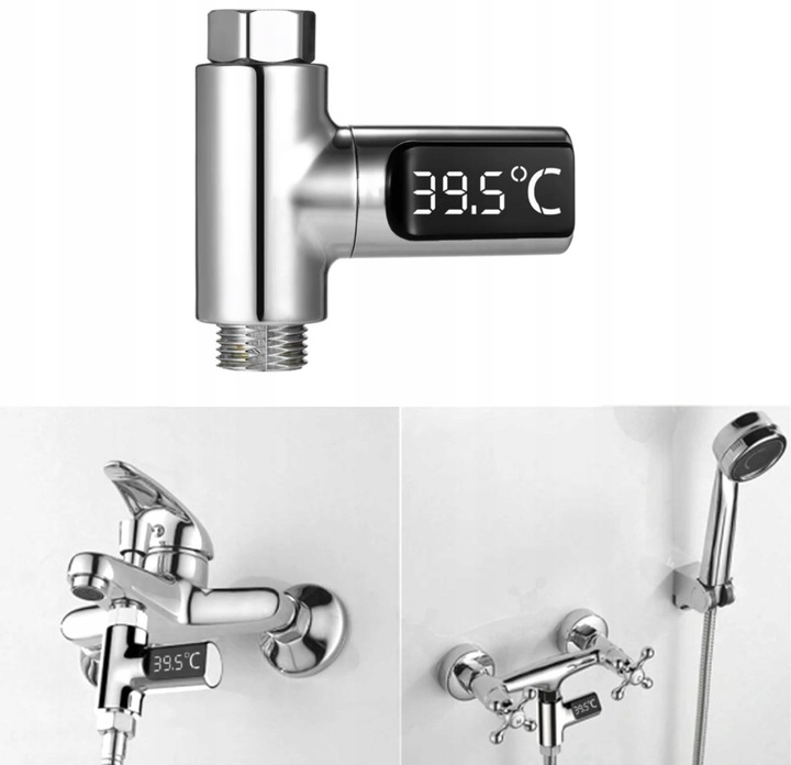 Termometr Prysznicowy Wannowy do Kąpieli pod Prysznic Wanna Wody Kranu