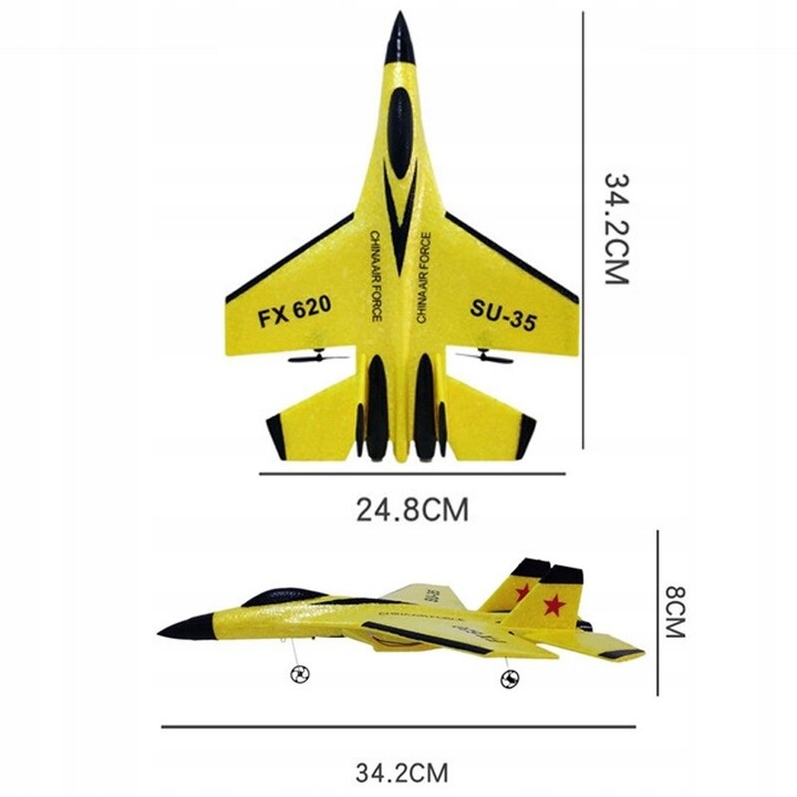 RC SAMOLOT SU-35 2.4G sterowanie RADIOWE SZYBOWIEC