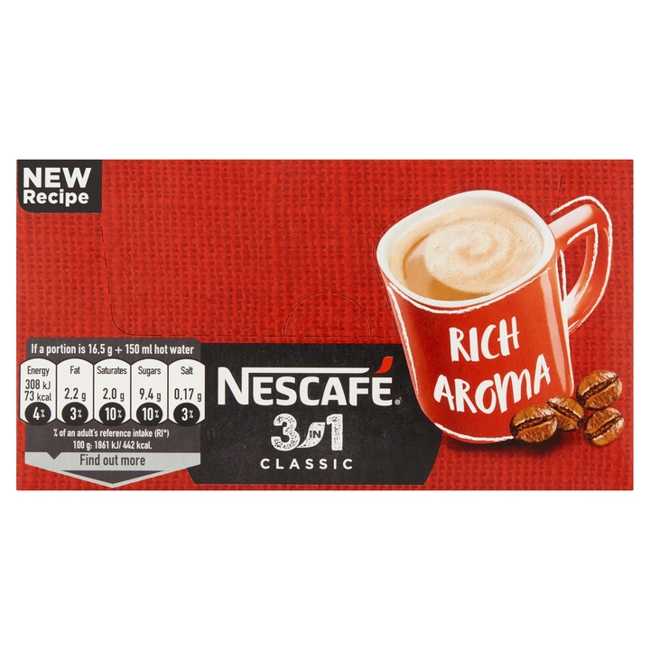 KAWA w SASZETKACH Nescafé 3w1 Classic 28 szt x 16,5 g w KARTONIE