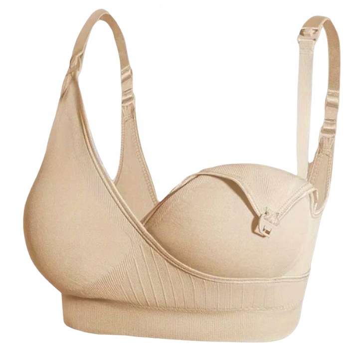 ZESTAW BIUSTONOSZ DO KARMIENIA BEŻOWY CZARNY STANIK CIĄŻOWY KOMPLET