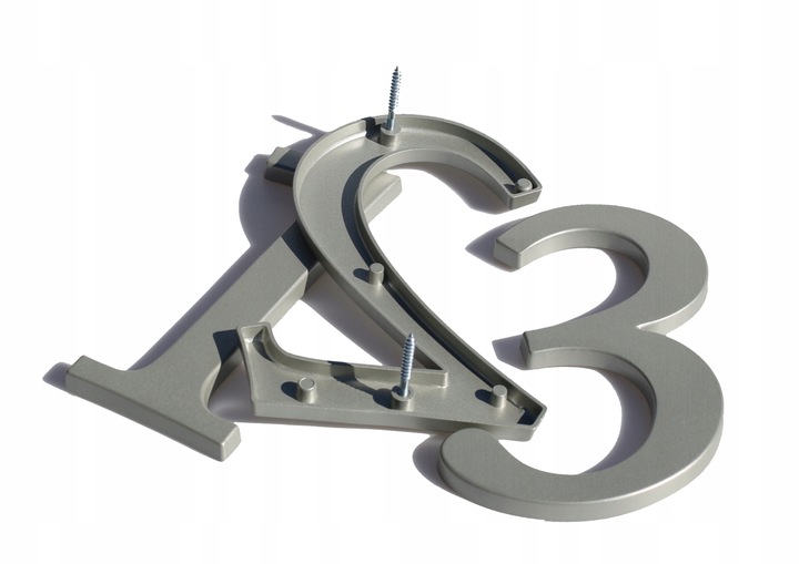 numer domu. numer na dom. cyfry na dom. tablica na dom. 3D premium grafit 7