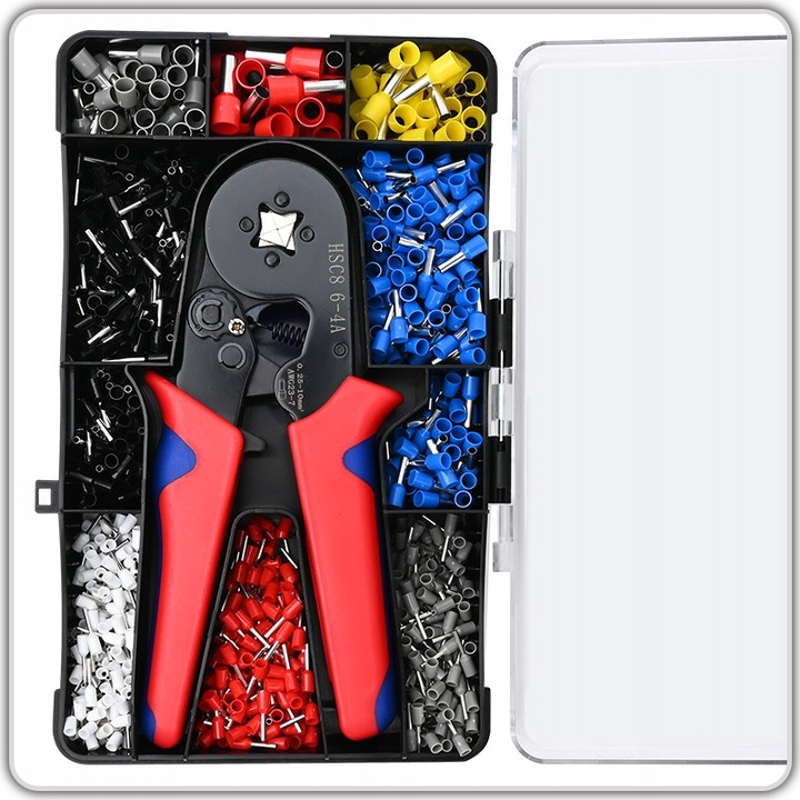 ZACISKARKA PRASKA DO KONEKTORÓW Szczypce PRZEWODÓW KABLI 1200 szt. +