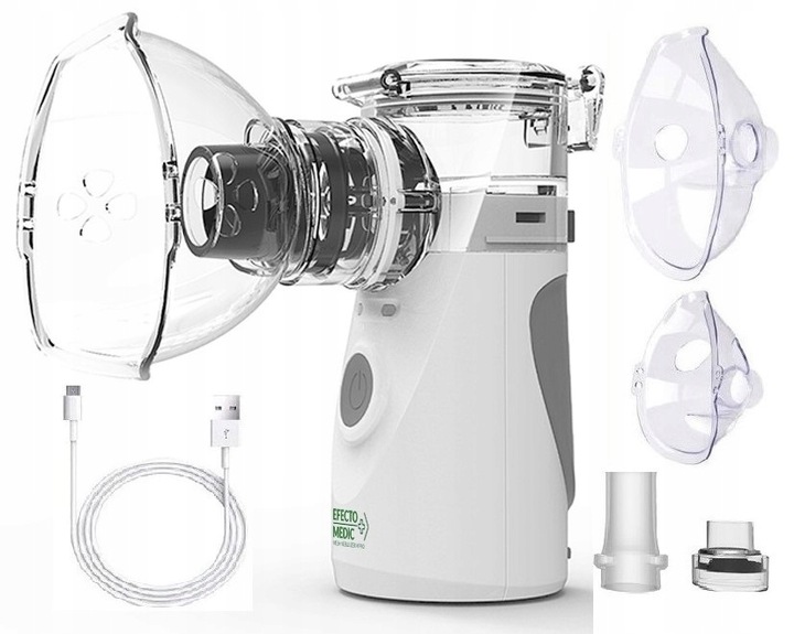INHALATOR NEBULIZATOR Siateczkowy DLA DZIECI DOROSŁYCH przenośny CICHY MPRO