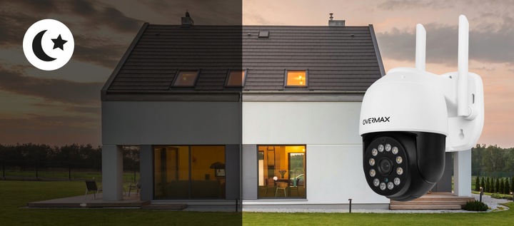 KAMERA ZEWNĘTRZNA OBROTOWA 25s LAN 12 DIOD LED IP66 WIFI Full HD 4x ZOOM