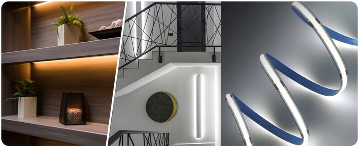 SAMOPRZYLEPNA TAŚMA LED NEON PASEK COB 12V NEUTRALNA 4000K 320diod /m