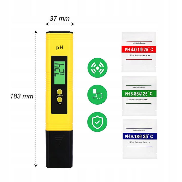 MIERNIK PH TESTER TWARDOŚCI WODY JAKOŚCI TDS EC FUNKCJA ATC TEMPERATURY