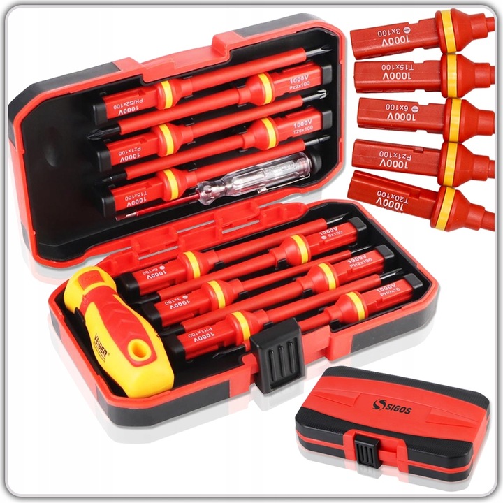 Wkrętaki śrubokręty elektrotechniczne izolowane VDE 1000V CLICK 13cz