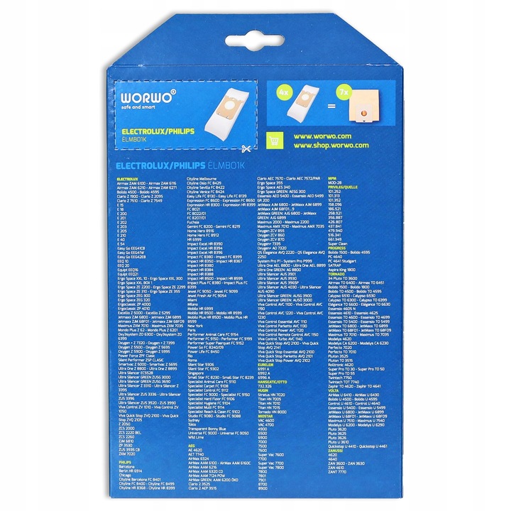 12x WORKI DO ODKURZACZA ELEKTROLUX PHILIPS SBAG