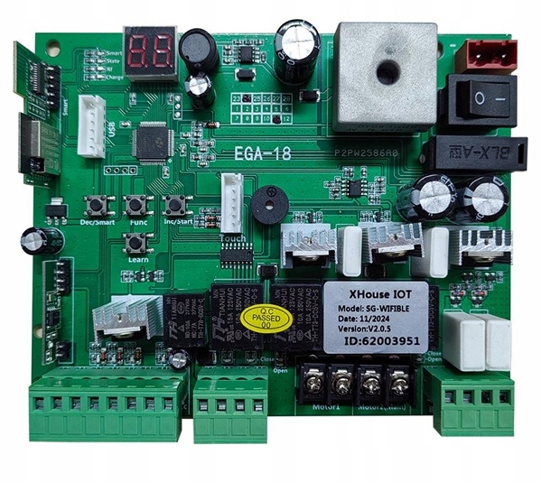 Zestaw napęd do bramy dwuskrzydłowej DE200 2x2m 300kg WiFI Lampa 4xPilot