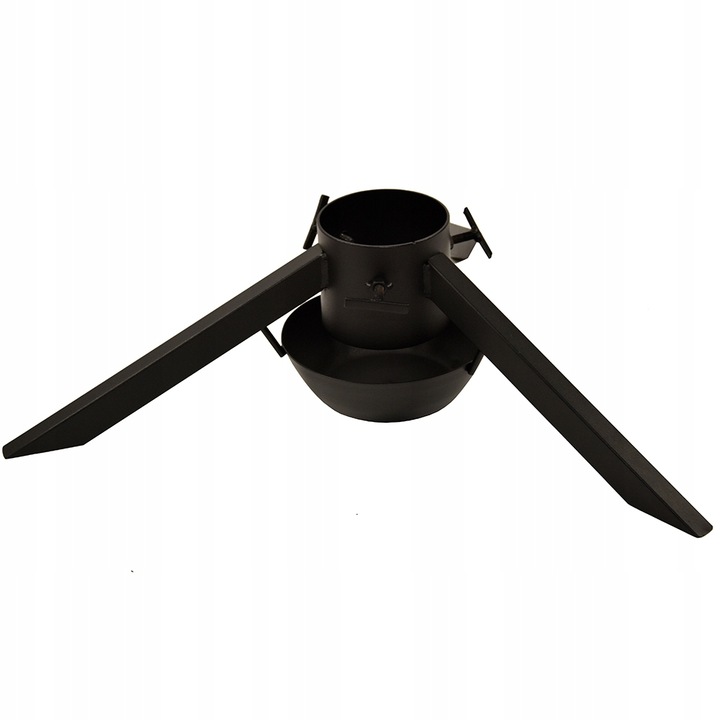 Stojak na choinkę metalowy z misą na wodę stojak pod choinkę czarny 105 mm