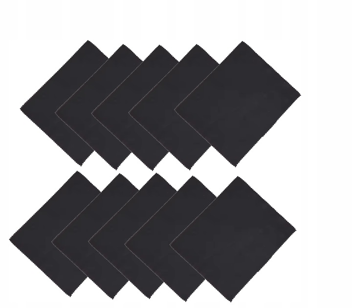 Ściereczki z mikrofibry do czyszczenia okularów 10 szt. czarne - 10 sztuk