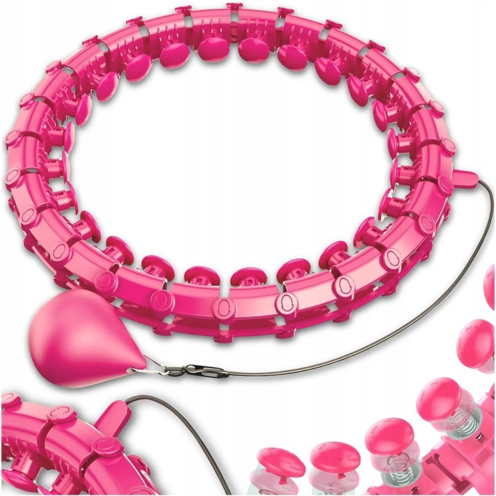 HULA HOP Z OBCIĄŻENIEM Odchudzające Obciążnikiem Smart z Wypustkami HULAHOP