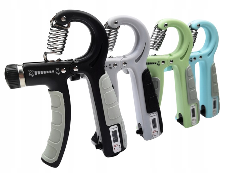 2x Ściskacz gripper z licznikiem regulowany 10-100kg do ćwiczeń nadgarstka