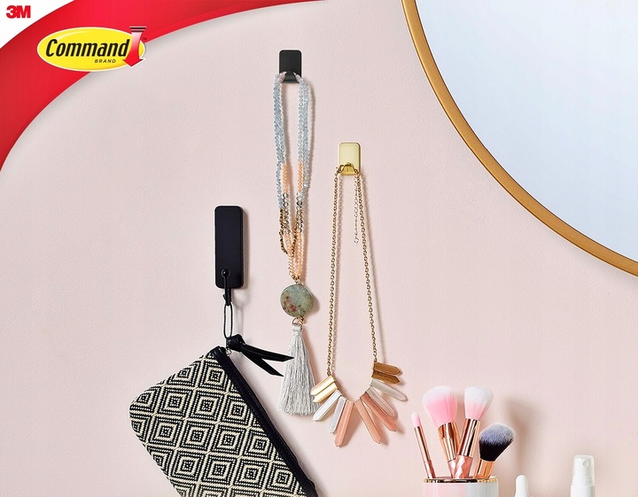 Haczyki Samoprzylepne Czarne COMMAND 4 szt 17032MB