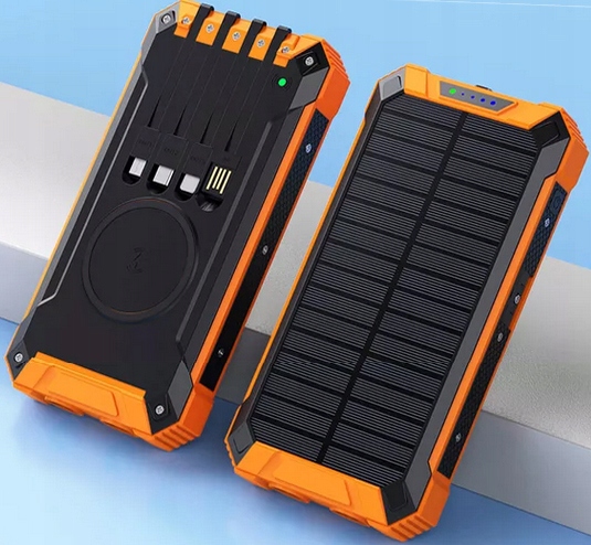 POWERBANK ŁADOWARKA PANEL SOLARNY INDUKCYJNY 30000mAh 6xUSB LATARKA 2x LED