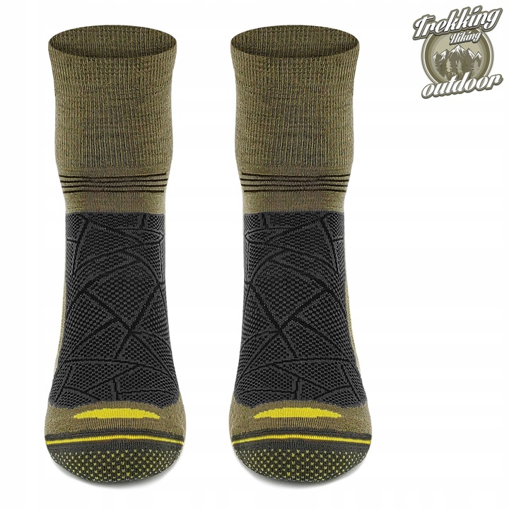 Lekkie skarpety trekkingowe turystyczne w góry Comodo 70% wełny merynosowej