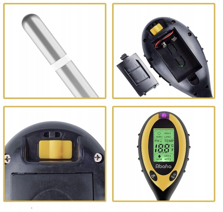 KWASOMIERZ GLEBOWY MIERNIK TESTER PH ZIEMII 4w1
