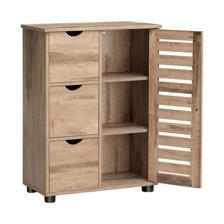 Szafka Stojąca z Szufladami Łazienkowa 80cm Retro Vintage Rustykalny