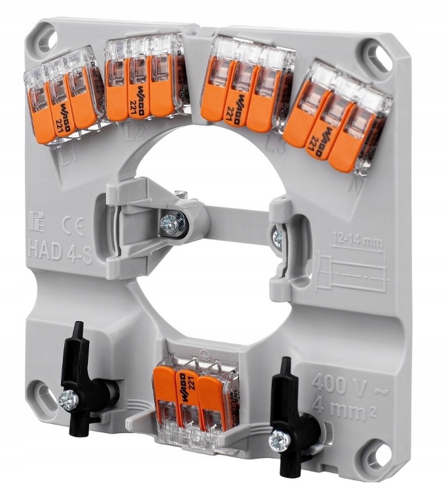 PUSZKA GNIAZDO DO PODŁĄCZEŃ AGD KUCHENEK INDUKCJA 400V 3F 5x WAGO 6mm2