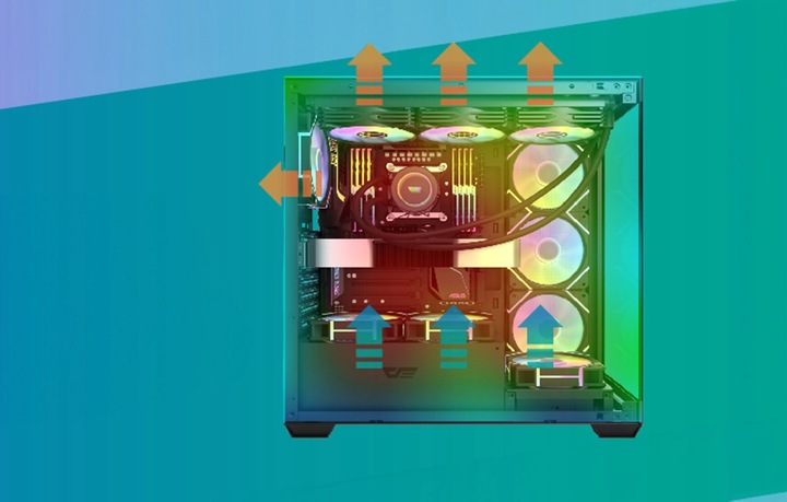 DarkFlash DS900 Obudowa Komputerowa Atx Midi Tower Usb 3.0 Piwnica Gaming