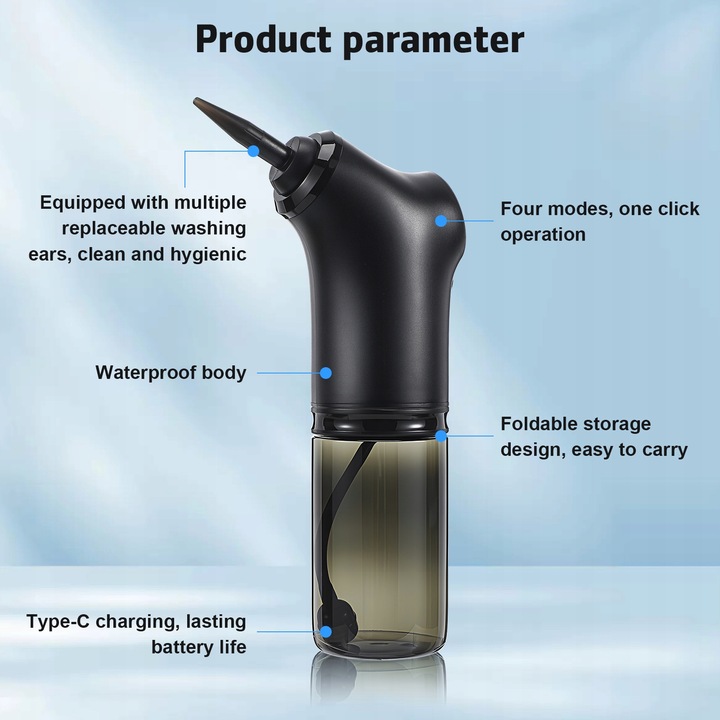 BEZPRZEWODOWY IRYGATOR DO CZYSZCZENIA USZU PRZYRZĄD DO PŁUKANIA WOSKOWINY