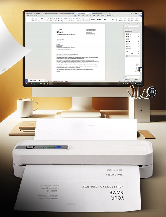 PRZENOŚNA TERMICZNA DRUKARKA A4 NETUM DO DOKUMENTÓW, ZDJĘĆ, ETYKIET, TATUAŻ