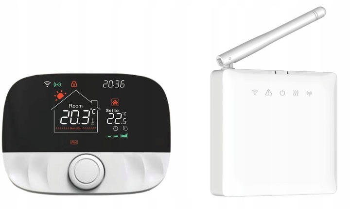 Termostat WIFI z bezprzewodowym przekaźnikiem bezpotencjałowym TUYA