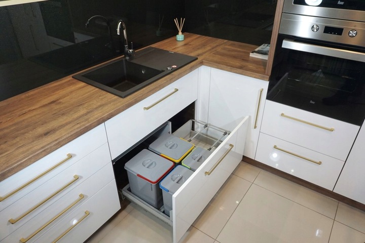 Kosz na śmieci pod zlew Amix RUBIO segregator do szuflady szafki 60cm